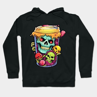 Halloween Monsters coffee illustration Hoodie